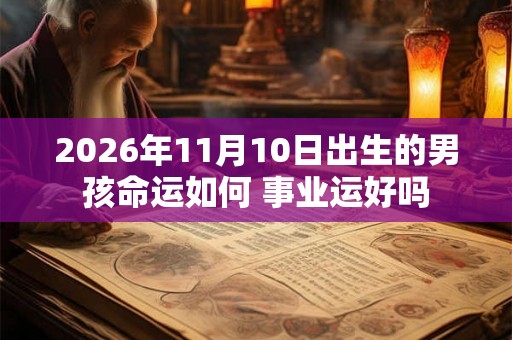 2026年11月10日出生的男孩命运如何 事业运好吗