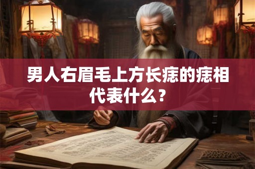 男人右眉毛上方长痣的痣相代表什么？
