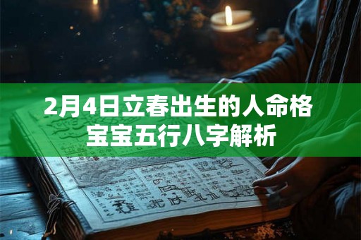 2月4日立春出生的人命格 宝宝五行八字解析