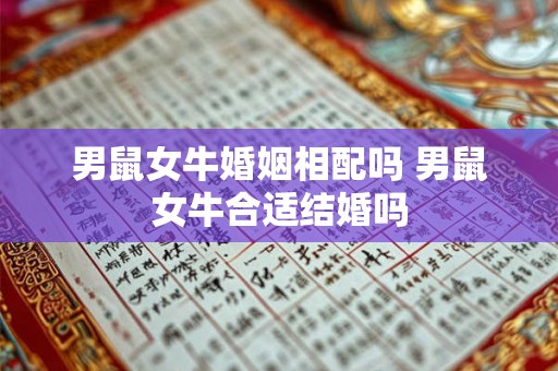 男鼠女牛婚姻相配吗 男鼠女牛合适结婚吗