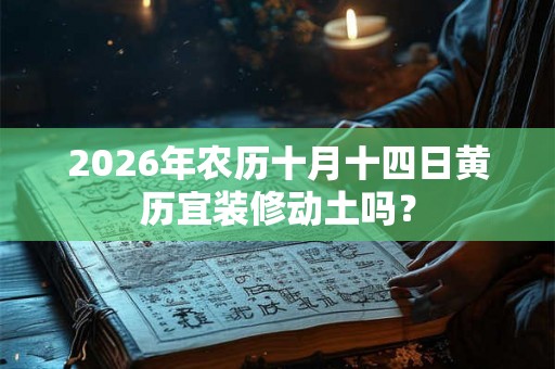 2026年农历十月十四日黄历宜装修动土吗？