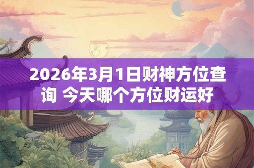 2026年3月1日财神方位查询 今天哪个方位财运好