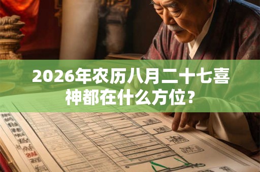 2026年农历八月二十七喜神都在什么方位？