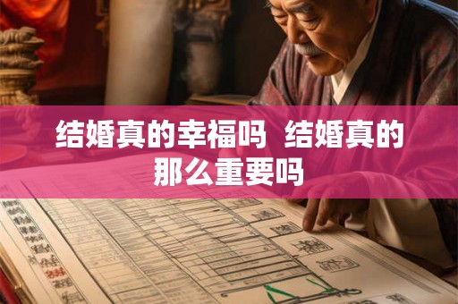 结婚真的幸福吗  结婚真的那么重要吗