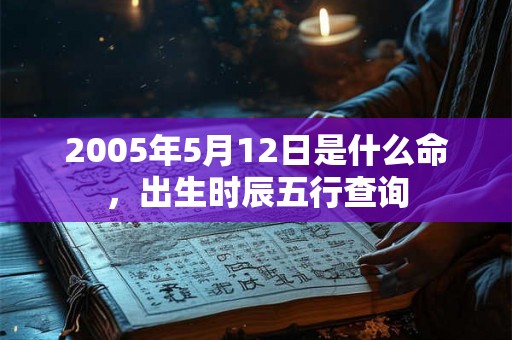 2005年5月12日是什么命，出生时辰五行查询