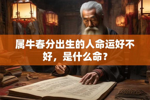属牛春分出生的人命运好不好，是什么命？
