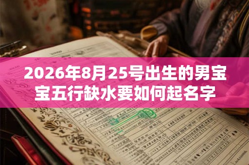 2026年8月25号出生的男宝宝五行缺水要如何起名字