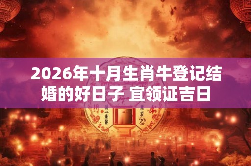 2026年十月生肖牛登记结婚的好日子 宜领证吉日 2026年十月生肖牛登记结婚的好日子 宜领证吉日
