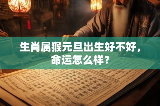 生肖属猴元旦出生好不好，命运怎么样？