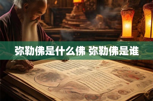弥勒佛是什么佛 弥勒佛是谁