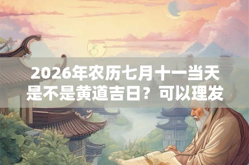 2026年农历七月十一当天是不是黄道吉日？可以理发吗？