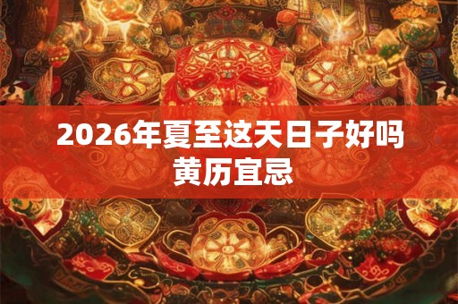 2026年夏至这天日子好吗 黄历宜忌