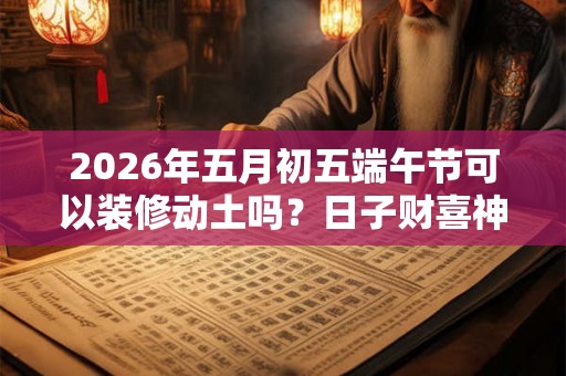2026年五月初五端午节可以装修动土吗？日子财喜神查询？