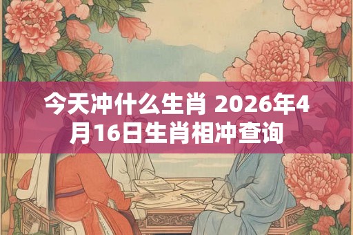 今天冲什么生肖 2026年4月16日生肖相冲查询