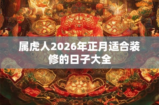 属虎人2026年正月适合装修的日子大全