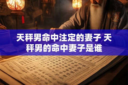 天秤男命中注定的妻子 天秤男的命中妻子是谁 天秤男命中注定的妻子 天秤男的命中妻子是谁