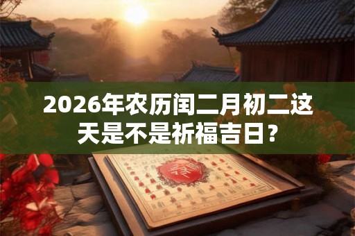 2026年农历闰二月初二这天是不是祈福吉日？