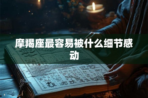 摩羯座最容易被什么细节感动