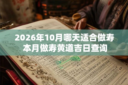 2026年10月哪天适合做寿 本月做寿黄道吉日查询 2026年10月哪天适合做寿 本月做寿黄道吉日查询