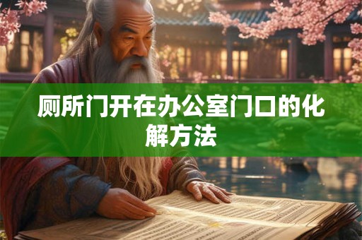 厕所门开在办公室门口的化解方法