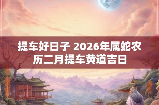 提车好日子 2026年属蛇农历二月提车黄道吉日