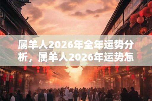 属羊人2026年全年运势分析，属羊人2026年运势怎么样