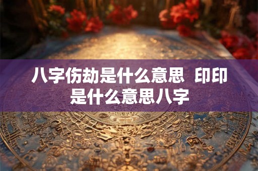 八字伤劫是什么意思  印印是什么意思八字