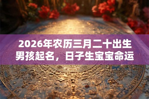 2026年农历三月二十出生男孩起名，日子生宝宝命运好不好？