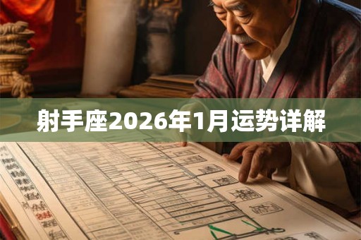 射手座2026年1月运势详解