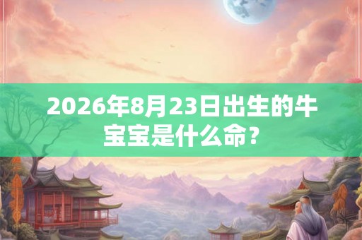 2026年8月23日出生的牛宝宝是什么命? 2026年8月23日出生的牛宝宝是什么命?