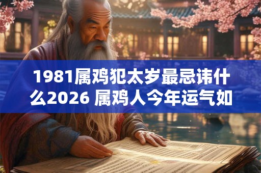 1981属鸡犯太岁最忌讳什么2026 属鸡人今年运气如何 1981属鸡犯太岁最忌讳什么2026 属鸡人今年运气如何