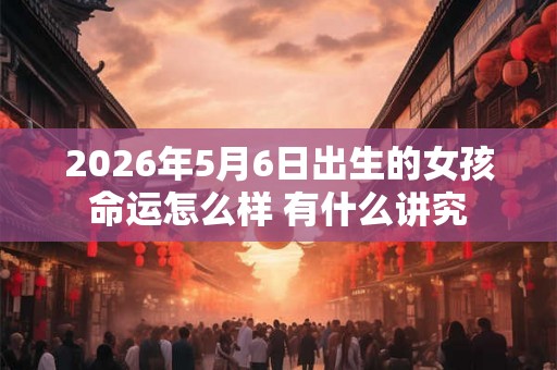 2026年5月6日出生的女孩命运怎么样 有什么讲究