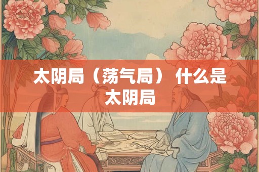 太阴局（荡气局） 什么是太阴局