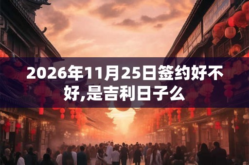 2026年11月25日签约好不好,是吉利日子么