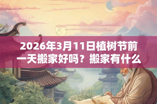 2026年3月11日植树节前一天搬家好吗？搬家有什么讲究？
