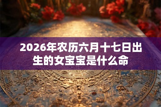 2026年农历六月十七日出生的女宝宝是什么命 2026年农历六月十七日出生的女宝宝是什么命