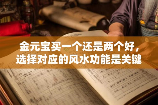 金元宝买一个还是两个好，选择对应的风水功能是关键