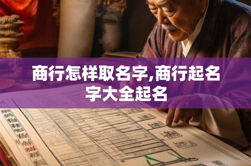 商行怎样取名字,商行起名字大全起名