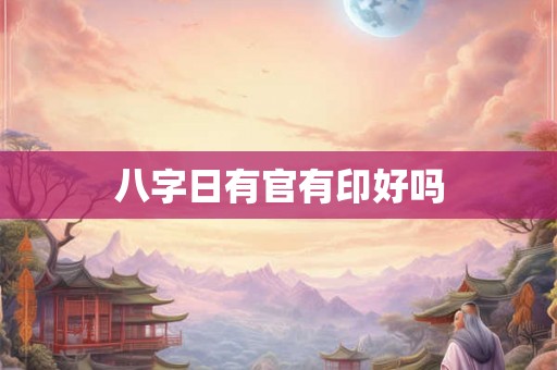 八字日有官有印好吗