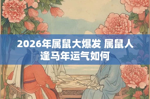 2026年属鼠大爆发 属鼠人逢马年运气如何