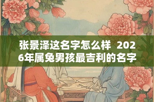 张景泽这名字怎么样  2026年属兔男孩最吉利的名字