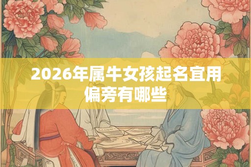 2026年属牛女孩起名宜用偏旁有哪些 2026年属牛女孩起名宜用偏旁有哪些