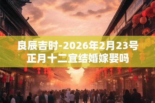 良辰吉时-2026年2月23号正月十二宜结婚嫁娶吗