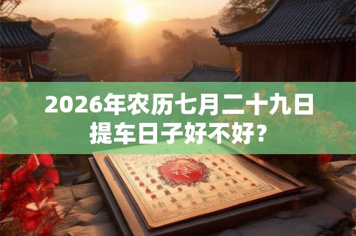 2026年农历七月二十九日提车日子好不好？