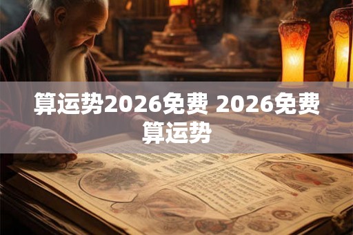 算运势2026免费 2026免费算运势