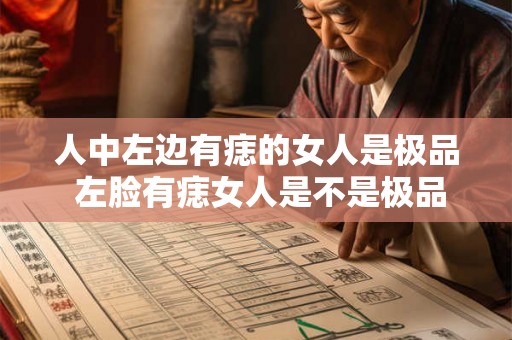 人中左边有痣的女人是极品 左脸有痣女人是不是极品