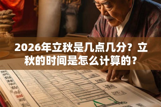 2026年立秋是几点几分？立秋的时间是怎么计算的？
