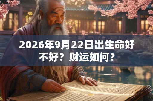 2026年9月22日出生命好不好？财运如何？