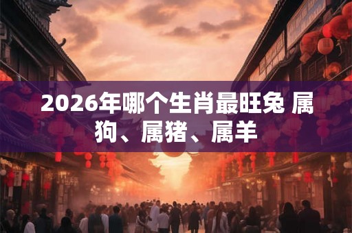 2026年哪个生肖最旺兔 属狗、属猪、属羊