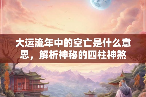 大运流年中的空亡是什么意思，解析神秘的四柱神煞
